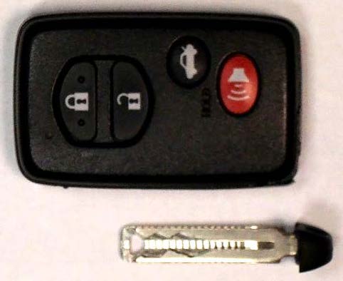 2013-2014 BRZ keyless access with pushbutton start system access key with inside cut high security laser cut emergency key, immobilizer, and keyless entry