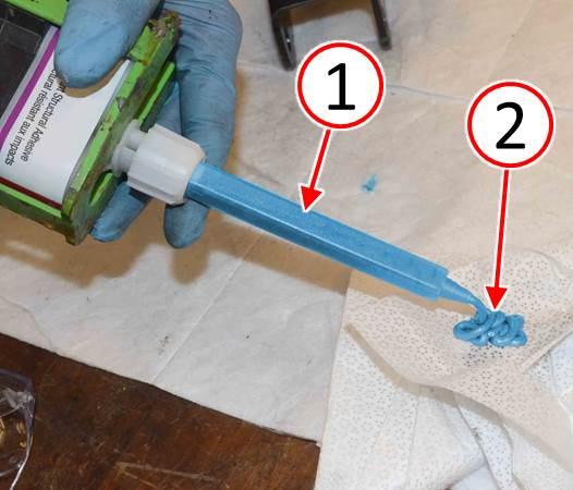 Fig. 8 Attach Mixing Tip To Adhesive Cartridge And Ensure Proper Mix
