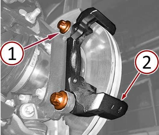 Fig. 7 Install Brake Caliper Adaptor Bracket