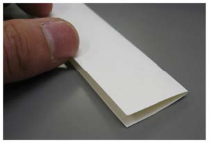 A business card folded in half is approximately .5mm thick.