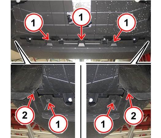Fig. 9 Install Front Bumper Fascia Lower Edge Fasteners