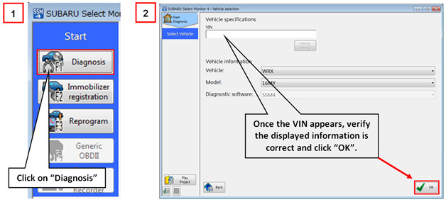 Reprogramming for Vehicle Information Registration Menu Display