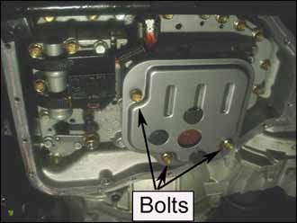 3 bolts that retain the oil filter