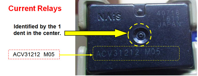 Relay identification IG1, IG2, ACC1 and ACC2 relays