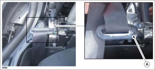 seat belt guide and seat belt anchor (A)