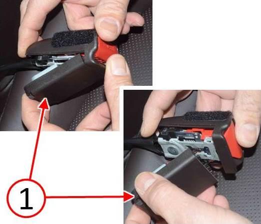 Fig. 3 Remove Seatbelt Buckle Lower Cover
