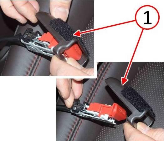 Fig. 4 Remove Seatbelt Buckle Upper Cover