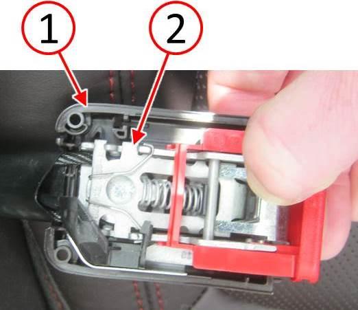 Fig. 5 Install NEW Seatbelt Buckle Lower Cover
