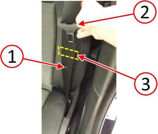 Fig. 2 Seat Belt Comfort Clip Location