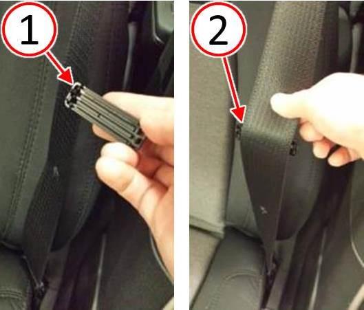 Fig. 3 Position Comfort Clip Behind Seat Belt