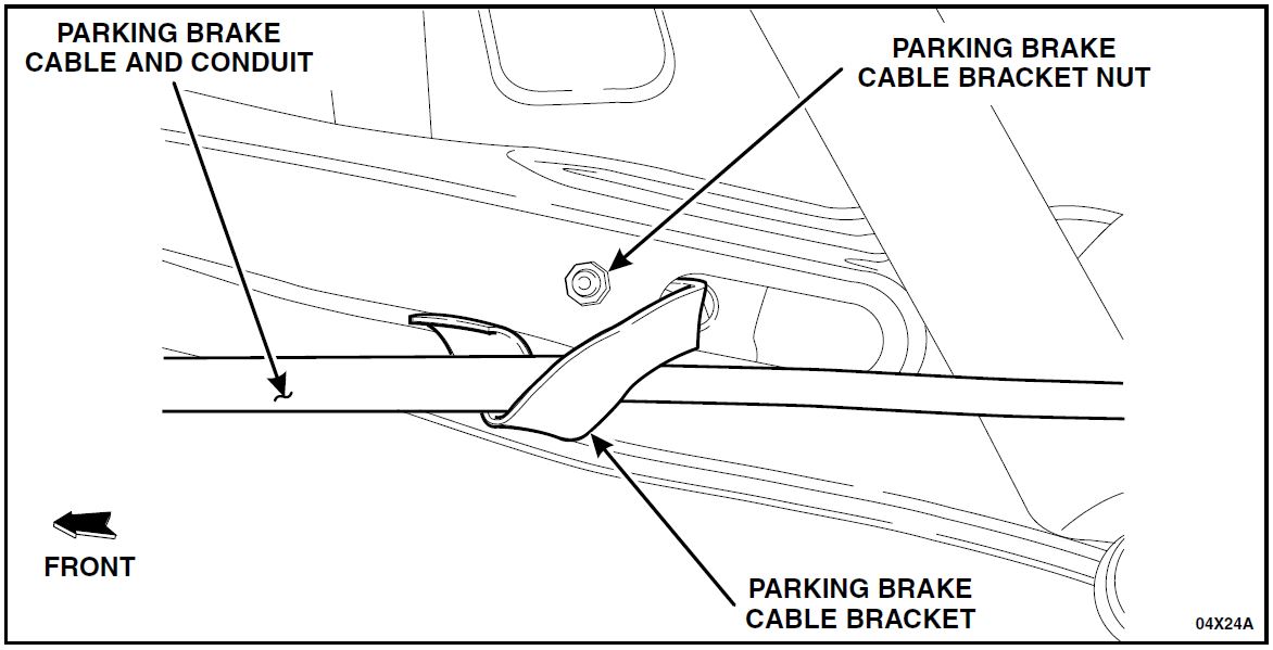 PARKING BRAKE CABLE AND CONDUIT