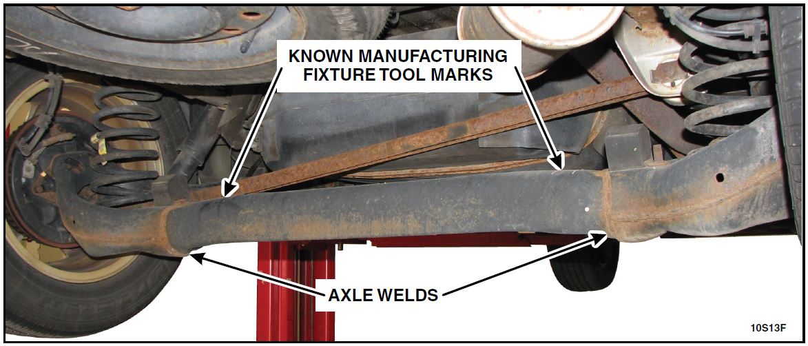 KNOWN MANUFACTURING FIXTURE TOOL MARKS