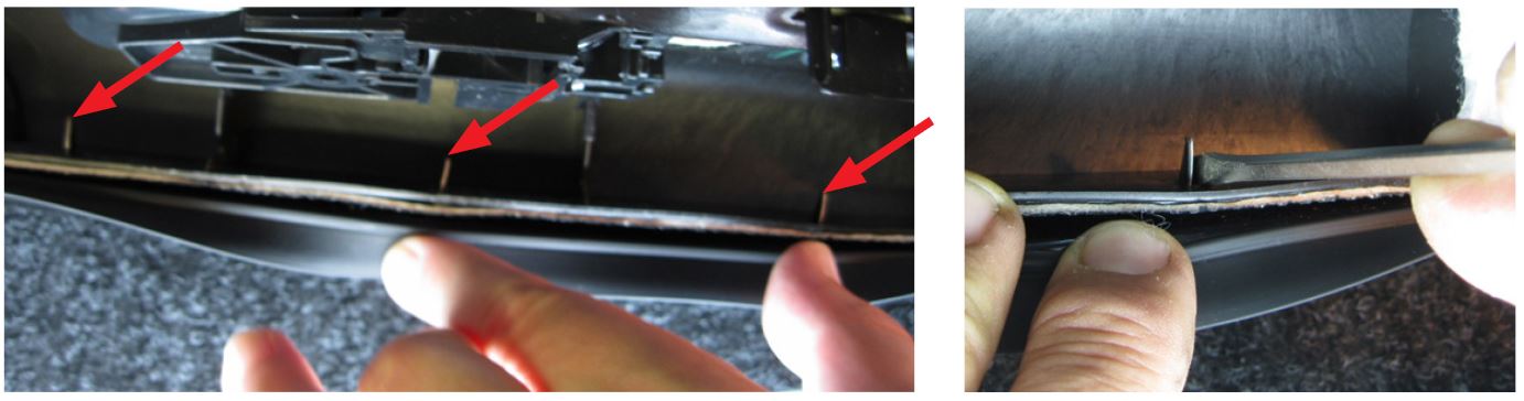inner weatherstrip mounting claws