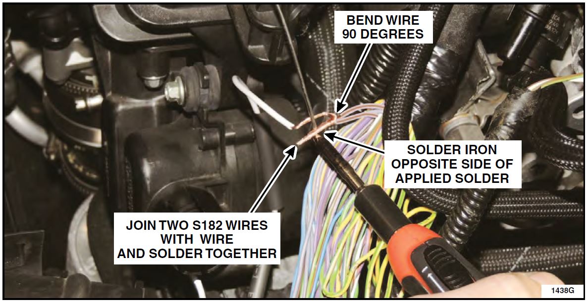 JOIN TWO S182 WIRES WITH WIRE AND SOLDER TOGETHER