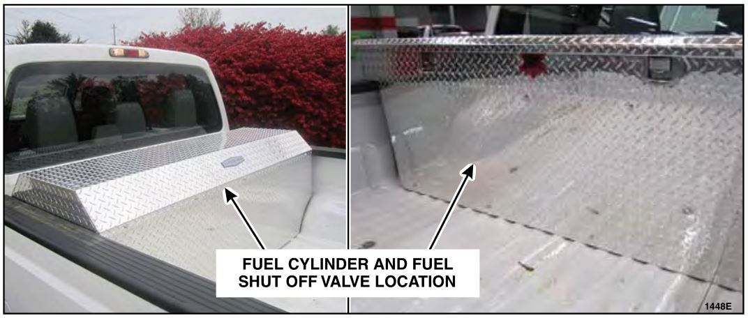 FUEL CYLINDER AND FUEL SHUT OFF VALVE LOCATION