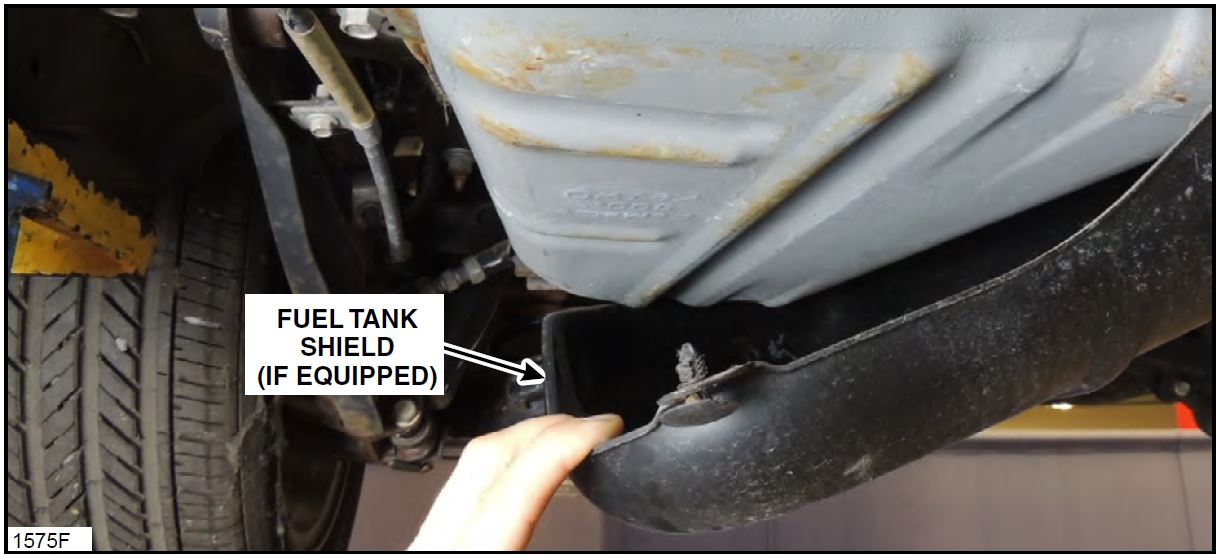 FUEL TANK SHIELD (IF EQUIPPED)