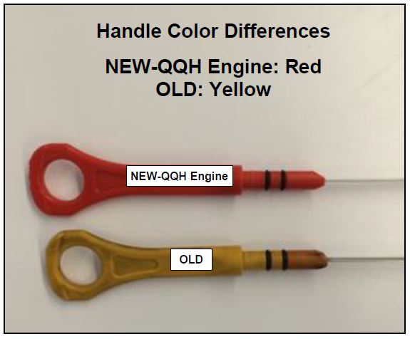 Handle Color Differences NEW-QQH Engine: Red OLD: Yellow