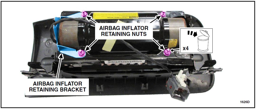 AIRBAG INFLATOR RETAINING NUTS