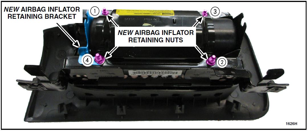 NEW AIRBAG INFLATOR RETAINING NUTS