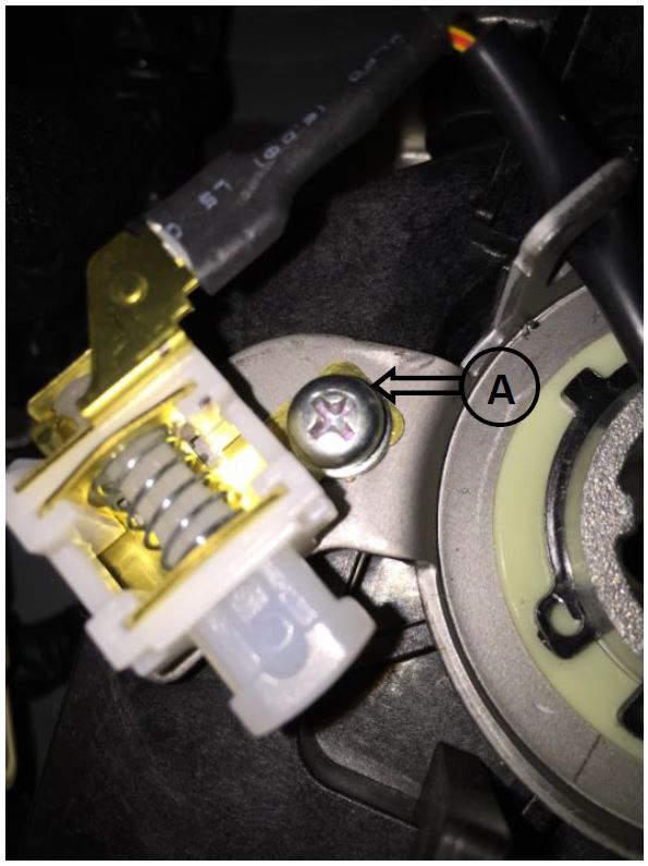parking brake switch mounting screw (A)