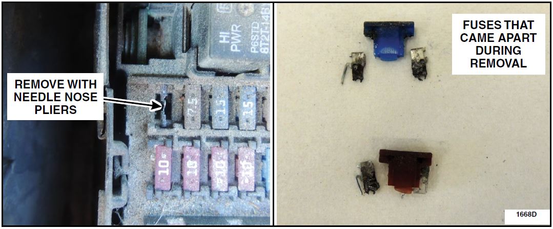 FUSES THAT CAME APART DURING REMOVAL