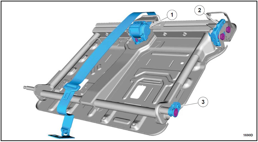 During assembly, ensure that the seatbelt is properly routed through the guide