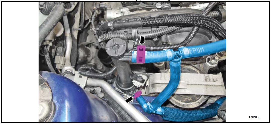 coolant hoses to the coolant stand-pipe