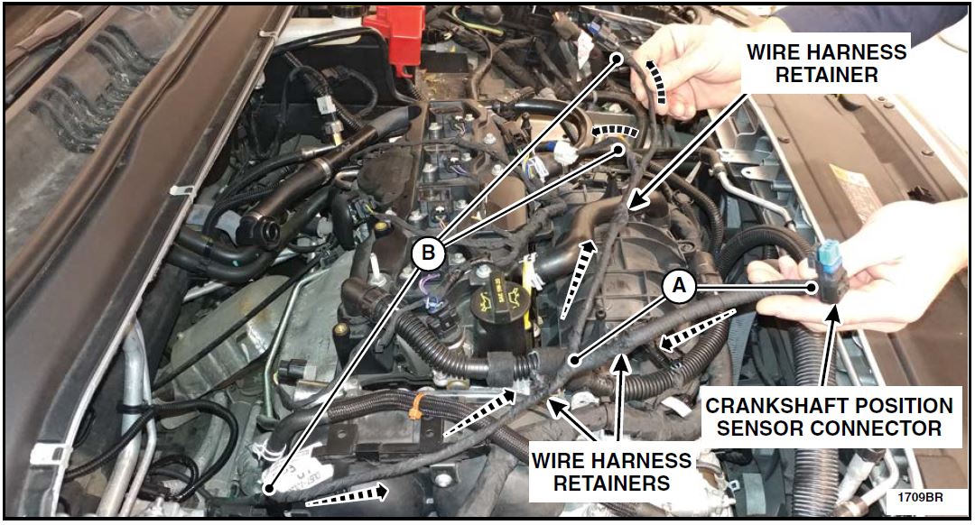 Wrap the turbocharger wire harness