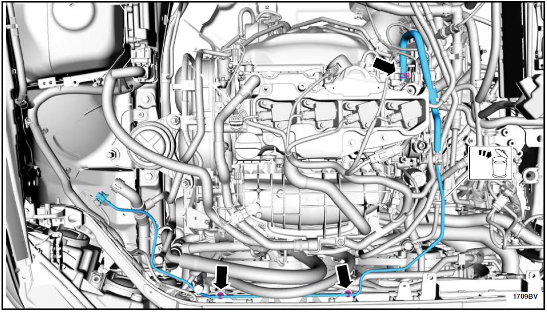 engine degas tube assembly