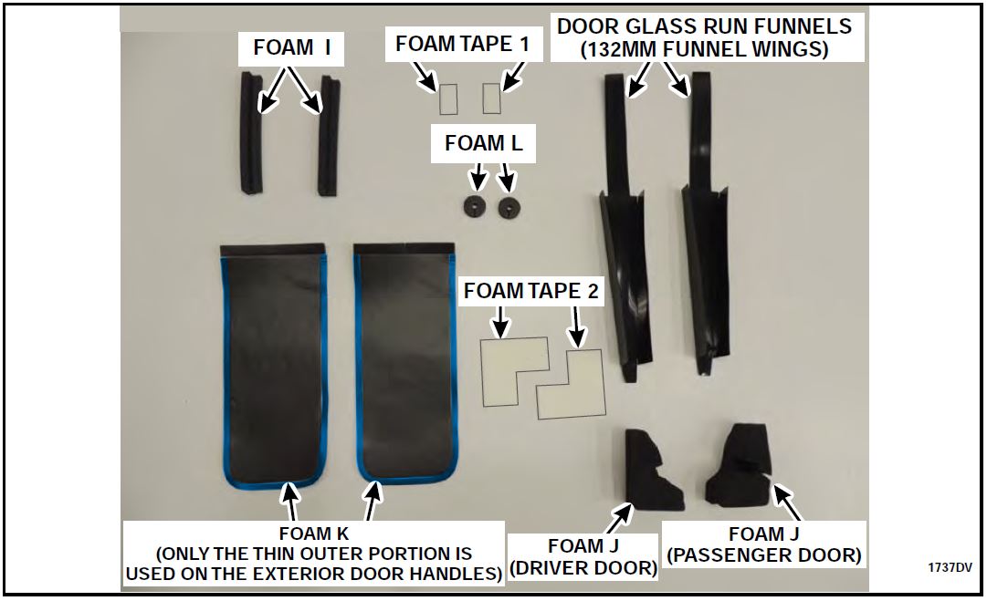 Rear Door Latch and Handle Sealing Components