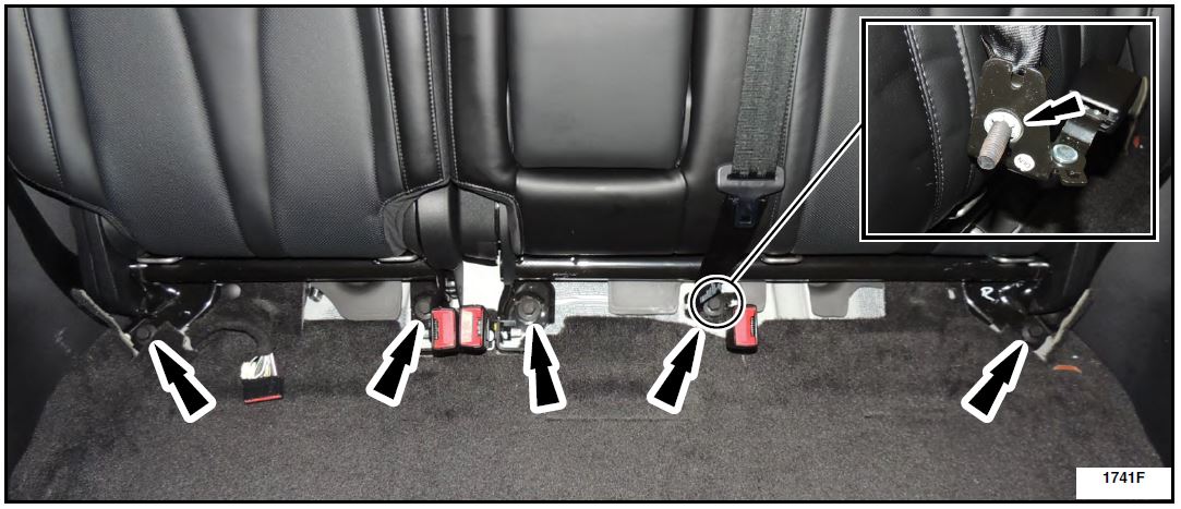 seat backrest-to-floor retainers