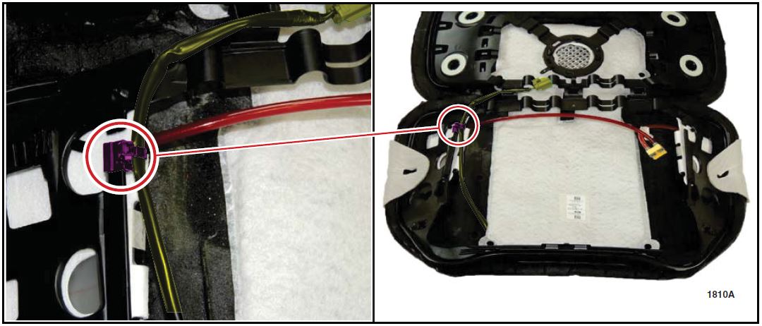seat backrest heater mat wiring retainer