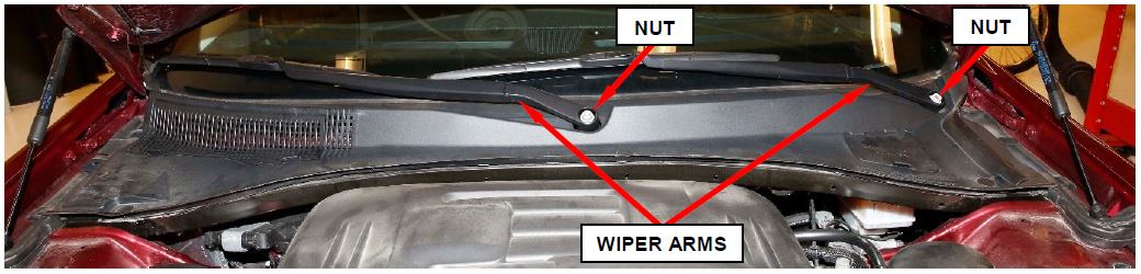 Figure 5 – Wiper Arms and Pivot Shaft Nuts
