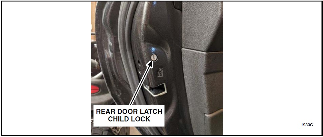 REAR DOOR LATCH CHILD LOCK