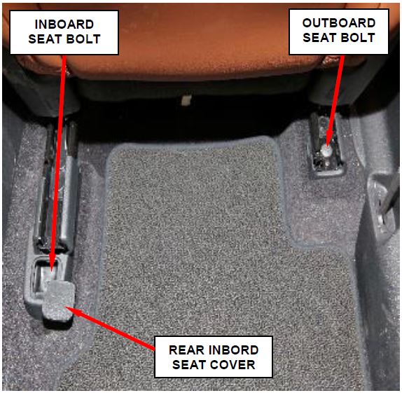Figure 2 – Rear Seat Bolt Locations