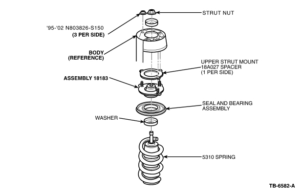 upper strut mount spacer (18A027)
