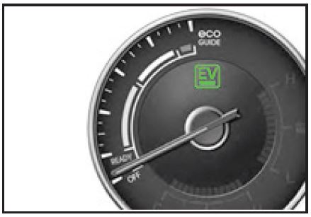 EV Mode indicator light
