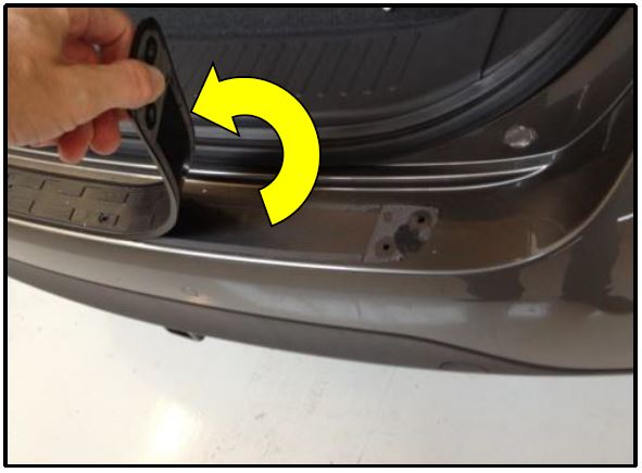 Remove bumper protector base by pulling upwards