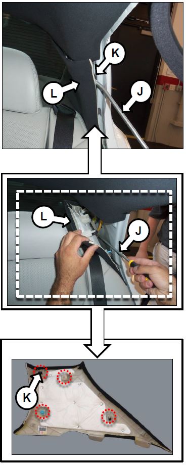 C-pillar trim panel (L)