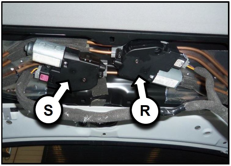 sunshade (R) and sunroof (S) motors