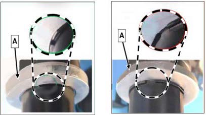stop plate (A, Figure 1) on support ring (B, Figure 1)