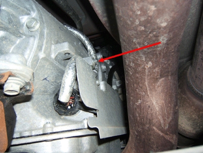 Chafed Wiring Harness at Transmission Case Retaining Clip