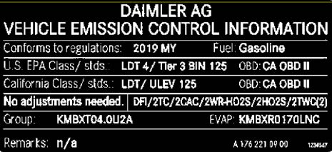 exhaust gas cleaning information label