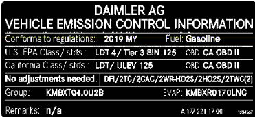 exhaust gas cleaning information label