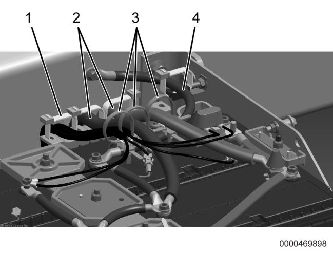 Figure 6. Cable Routing: When Equipped with Inverter Wiring and No-Idle HVAC