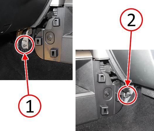 Fig. 2 Lower Center Instrument Panel Fasteners