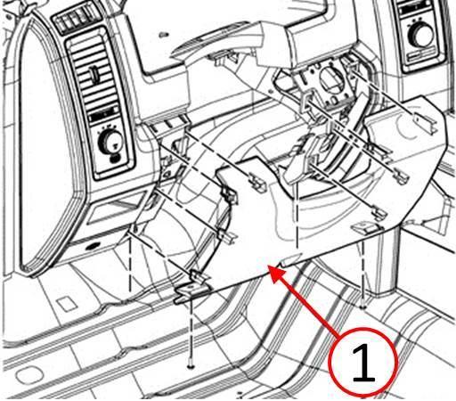 Fig. 3 Steering Column Cover Removal