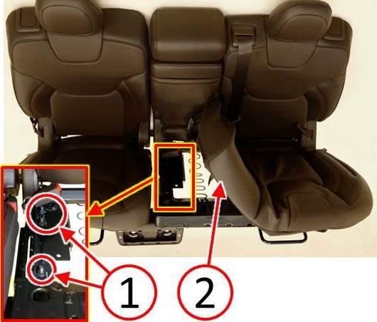 Fig. 7 Access Seat Track Fasteners Under Seat Cushion