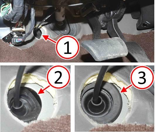 Fig. 1 Manual Park Release Cable Grommet