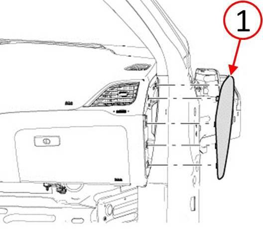 Fig. 3 Remove Right Side Instrument Panel End Cap